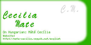 cecilia mate business card