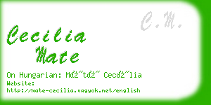 cecilia mate business card